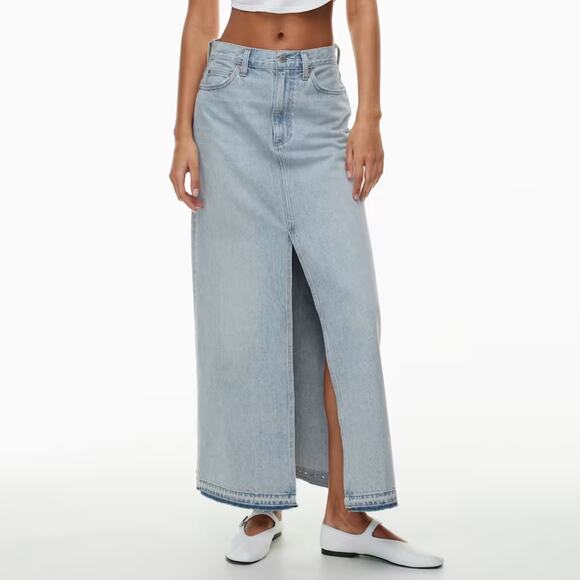 Aritzia Denim Forum The Coco Maxi Denim Skirt - Picture 1 of 9